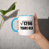 36th Birthday Square Root of 1296 Years Old - 11oz Accent Mug Blue
