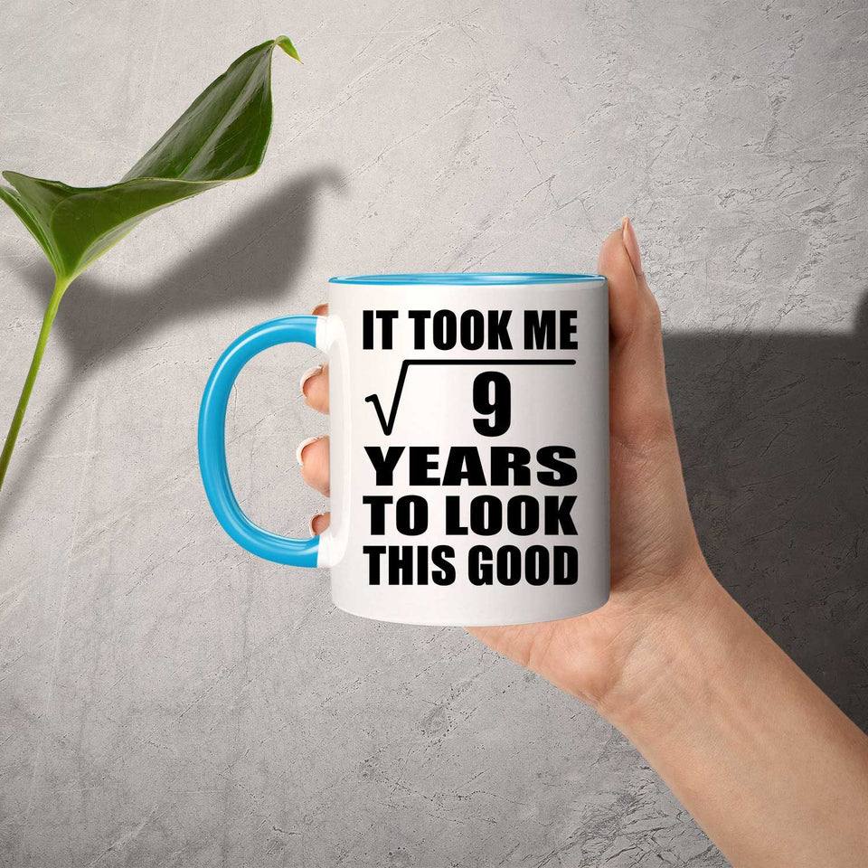3rd Birthday Took Square Root of 9 Years To Look Good - 11oz Accent Mug Blue