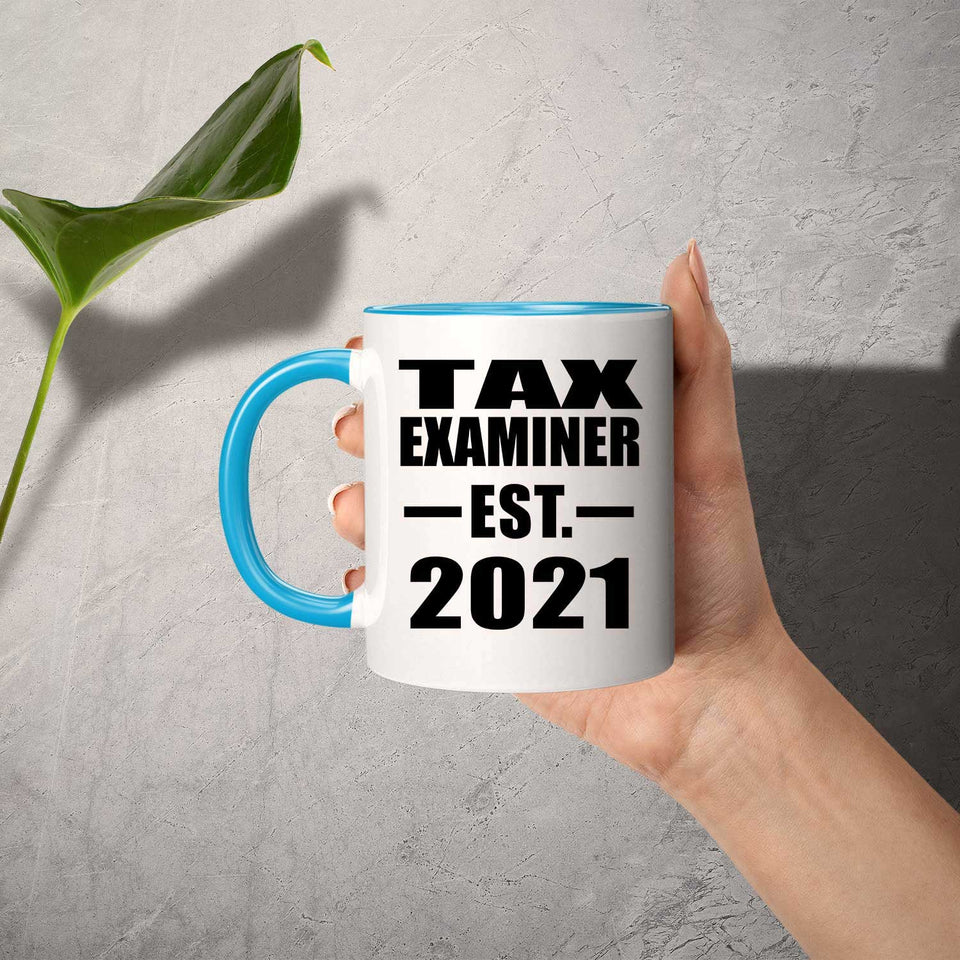 Tax Examiner Established EST. 2021 - 11oz Accent Mug Blue