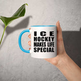 Ice Hockey Makes Life Special - 11oz Accent Mug Blue