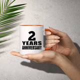 2nd Anniversary 2 Years - 11oz Accent Mug Orange
