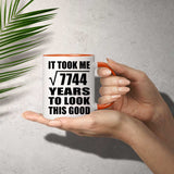 88th Birthday Took Square Root of 7744 Years To Look Good - 11oz Accent Mug Orange
