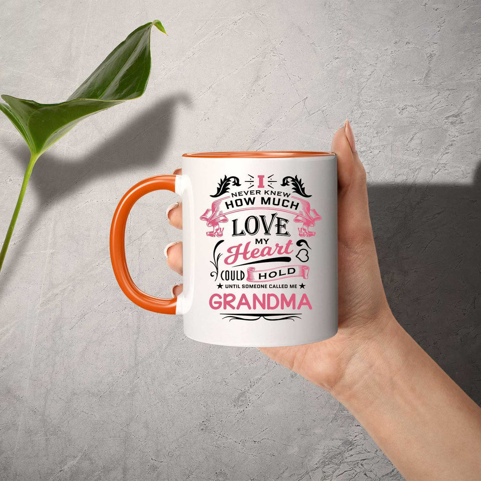 How Much Love Could Hold Until Called Me Grandma - 11oz Accent Mug Orange