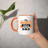 My Favorite People Call Me Dad - 11oz Accent Mug Orange
