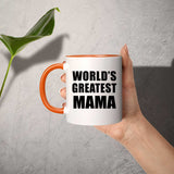 World's Greatest Mama - 11oz Accent Mug Orange