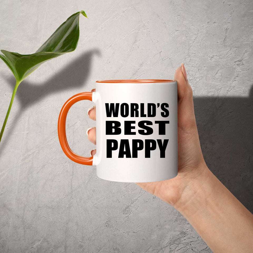 World's Best Pappy - 11oz Accent Mug Orange