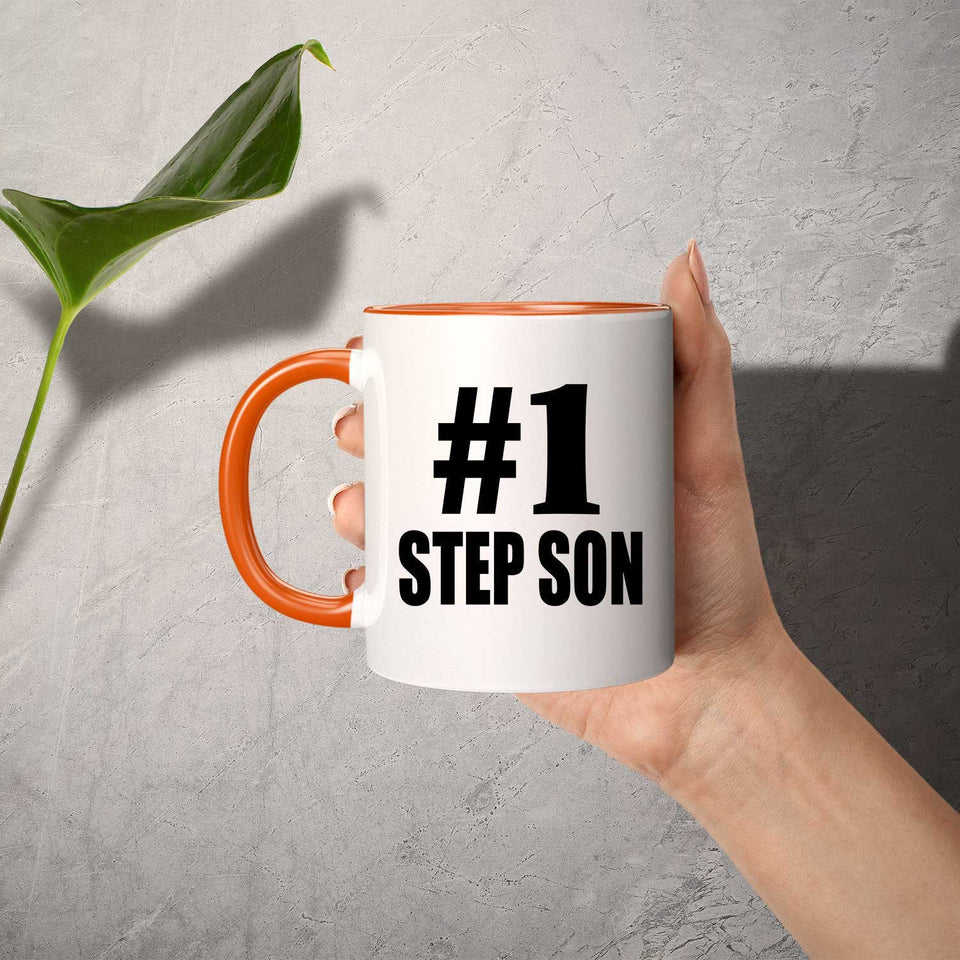 Number One #1 Step Son - 11oz Accent Mug Orange