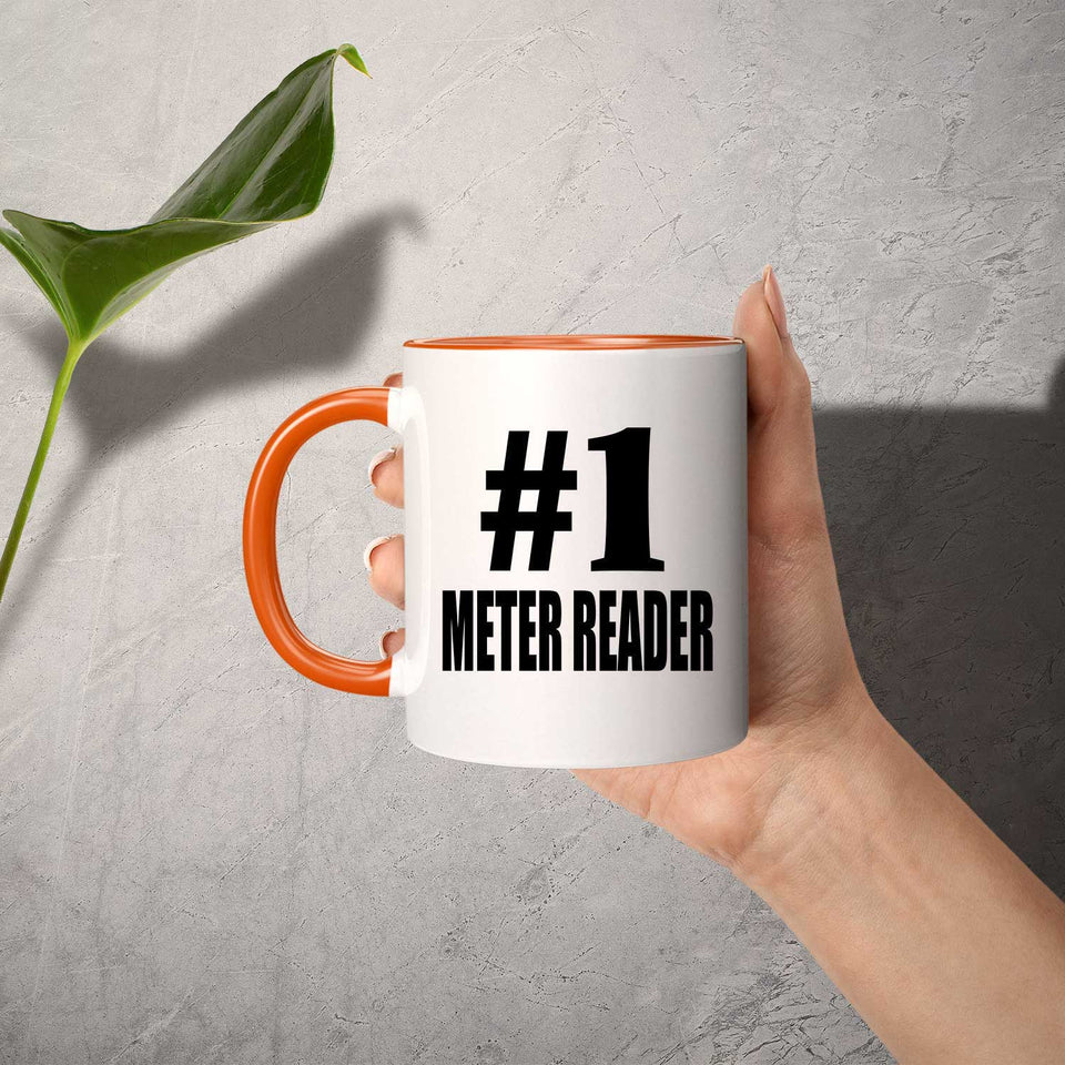 Number One #1 Meter Reader - 11oz Accent Mug Orange