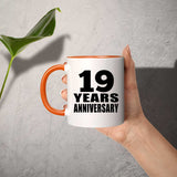19th Anniversary 19 Years - 11oz Accent Mug Orange