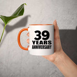39th Anniversary 39 Years - 11oz Accent Mug Orange