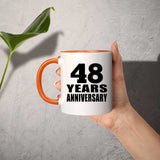 48th Anniversary 48 Years - 11oz Accent Mug Orange