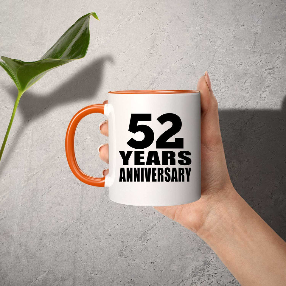 52nd Anniversary 52 Years - 11oz Accent Mug Orange