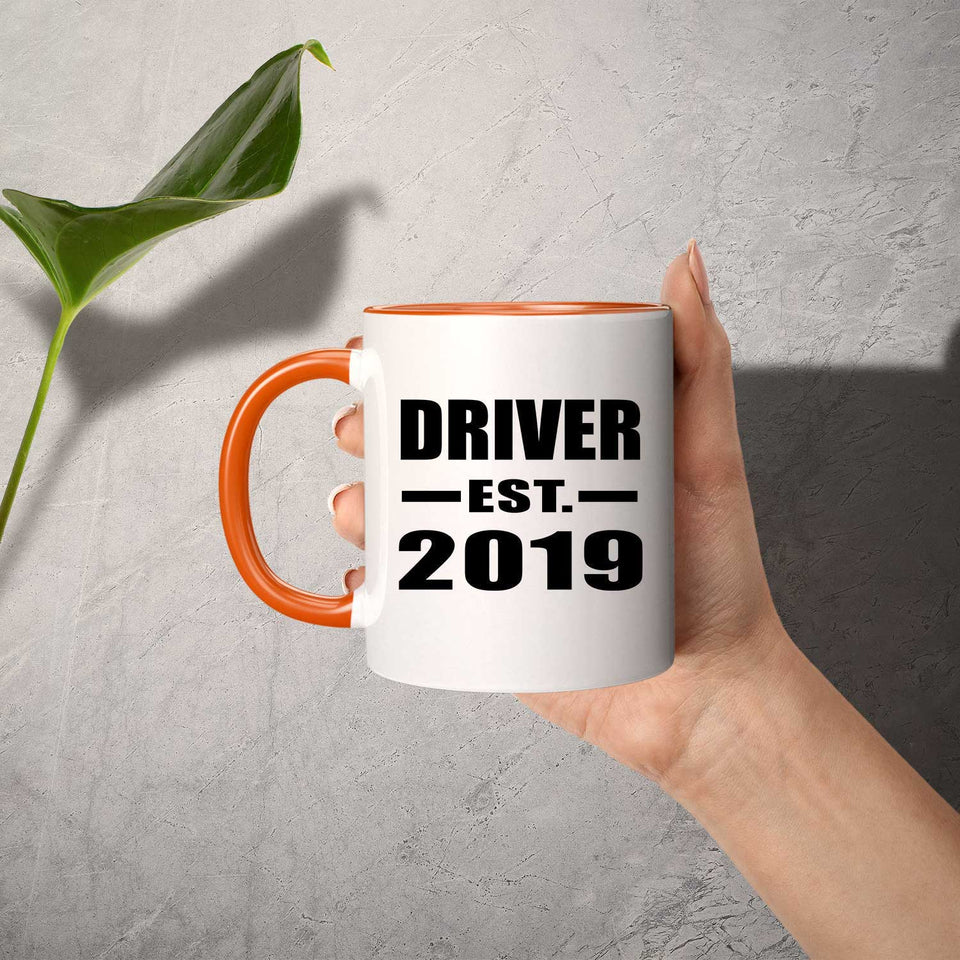 Driver Established EST. 2019 - 11oz Accent Mug Orange