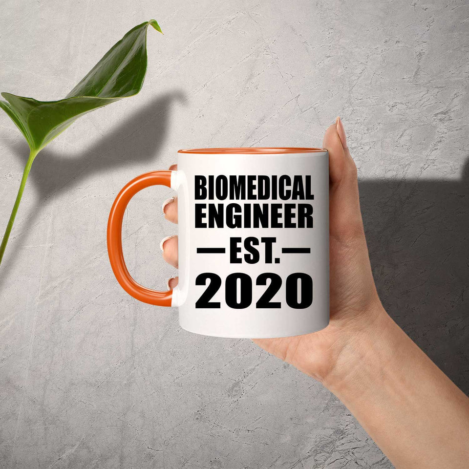 Biomedical Engineer Established EST. 2020 - 11oz Accent Mug Orange