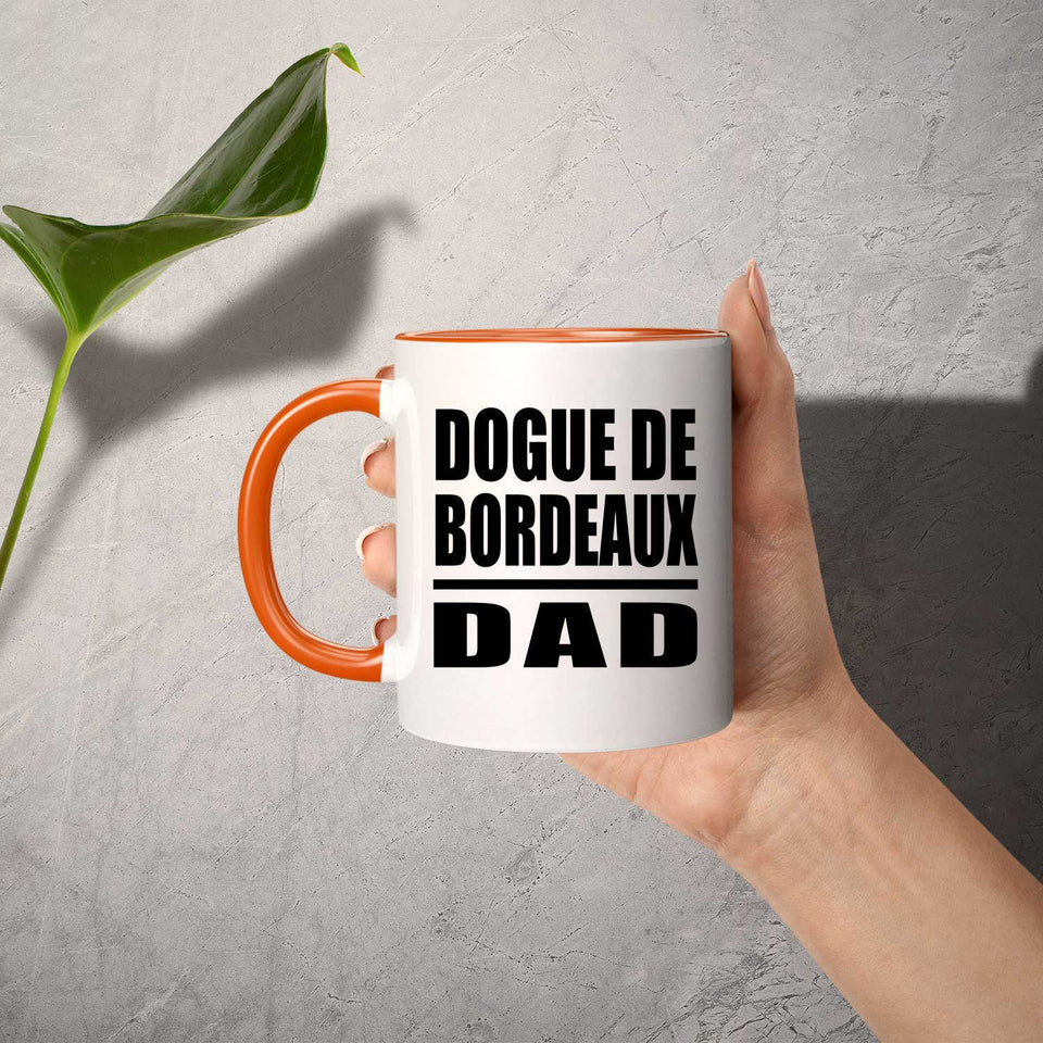 Dogue De Bordeaux Dad - 11oz Accent Mug Orange