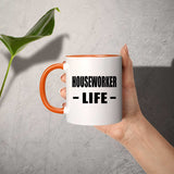 Houseworker Life - 11oz Accent Mug Orange