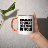 Dad Husband Corrections Officer - 11oz Accent Mug Orange