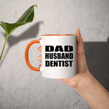 Dad Husband Dentist - 11oz Accent Mug Orange