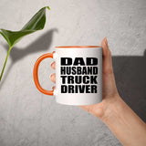 Dad Husband Truck Driver - 11oz Accent Mug Orange