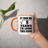 3rd Birthday Took Square Root of 9 Years To Look Good - 11oz Accent Mug Orange