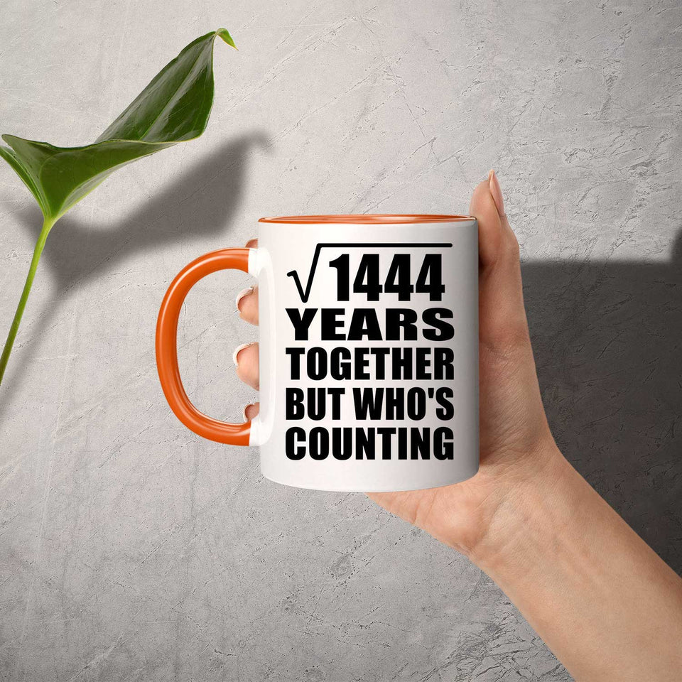 38th Anniversary Square Root of 1444 Years Who's Counting - 11oz Accent Mug Orange