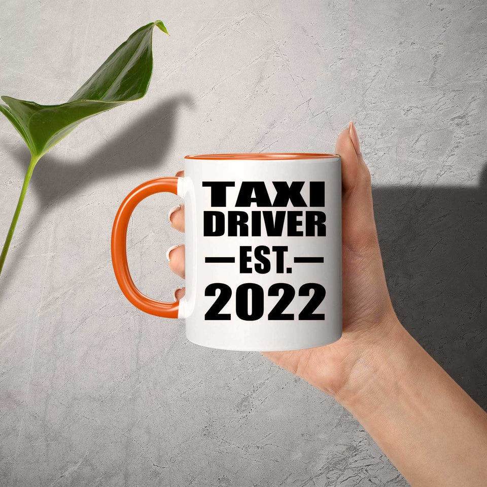 Taxi Driver Established EST. 2022 - 11oz Accent Mug Orange