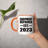 Equipment Repairer Established EST. 2023 - 11oz Accent Mug Orange