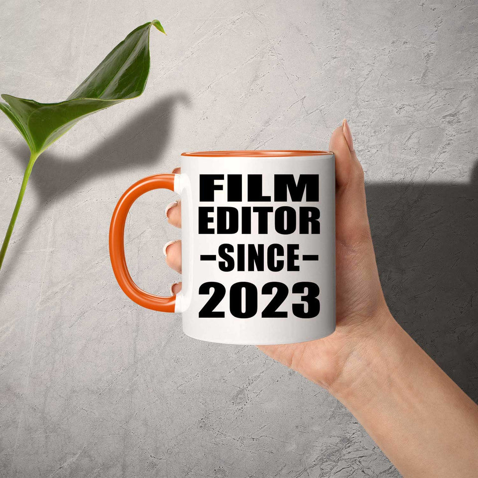 Film Editor Since 2023 - 11oz Accent Mug Orange