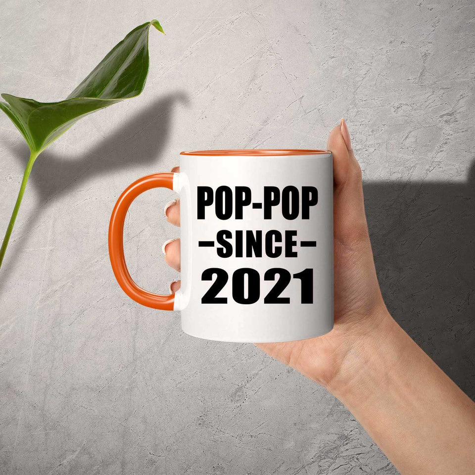 Pop-Pop Since 2021 - 11oz Accent Mug Orange