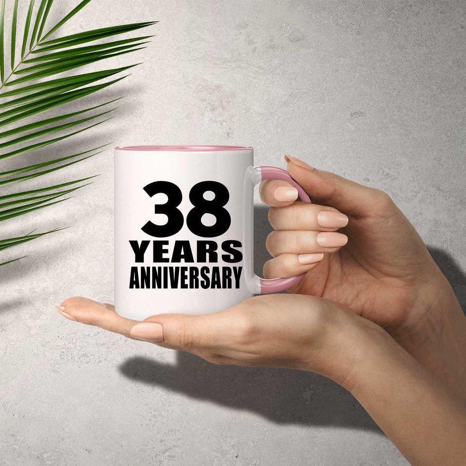 38th Anniversary 38 Years - 11oz Accent Mug Pink