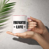 Firefighter Life - 11oz Accent Mug Pink