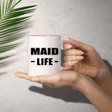 Maid Life - 11oz Accent Mug Pink