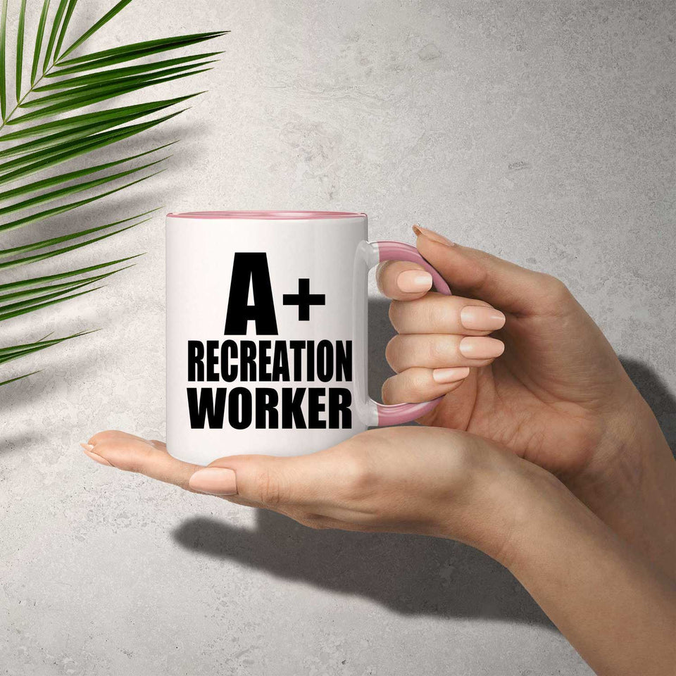 A+ Recreation Worker - 11oz Accent Mug Pink