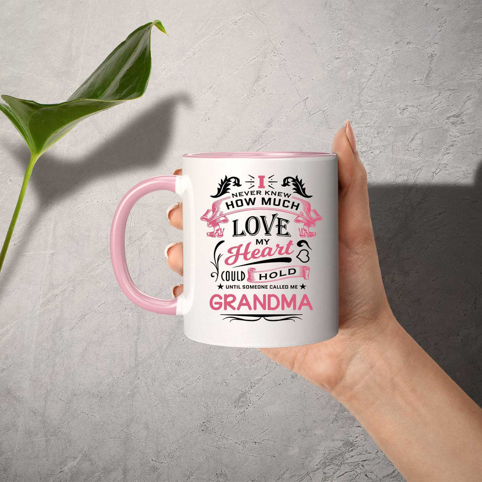 How Much Love Could Hold Until Called Me Grandma - 11oz Accent Mug Pink
