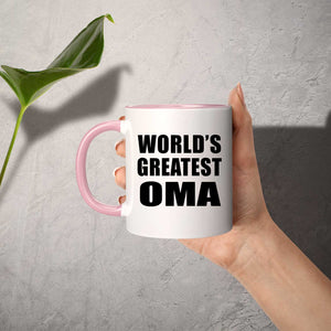 World's Greatest Oma - 11oz Accent Mug Pink