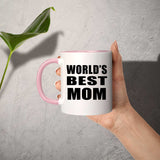 World's Best Mom - 11oz Accent Mug Pink