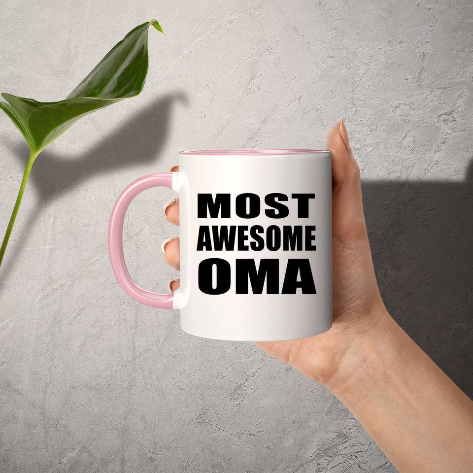Most Awesome Oma - 11oz Accent Mug Pink