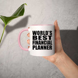 World's Best Financial Planner - 11oz Accent Mug Pink