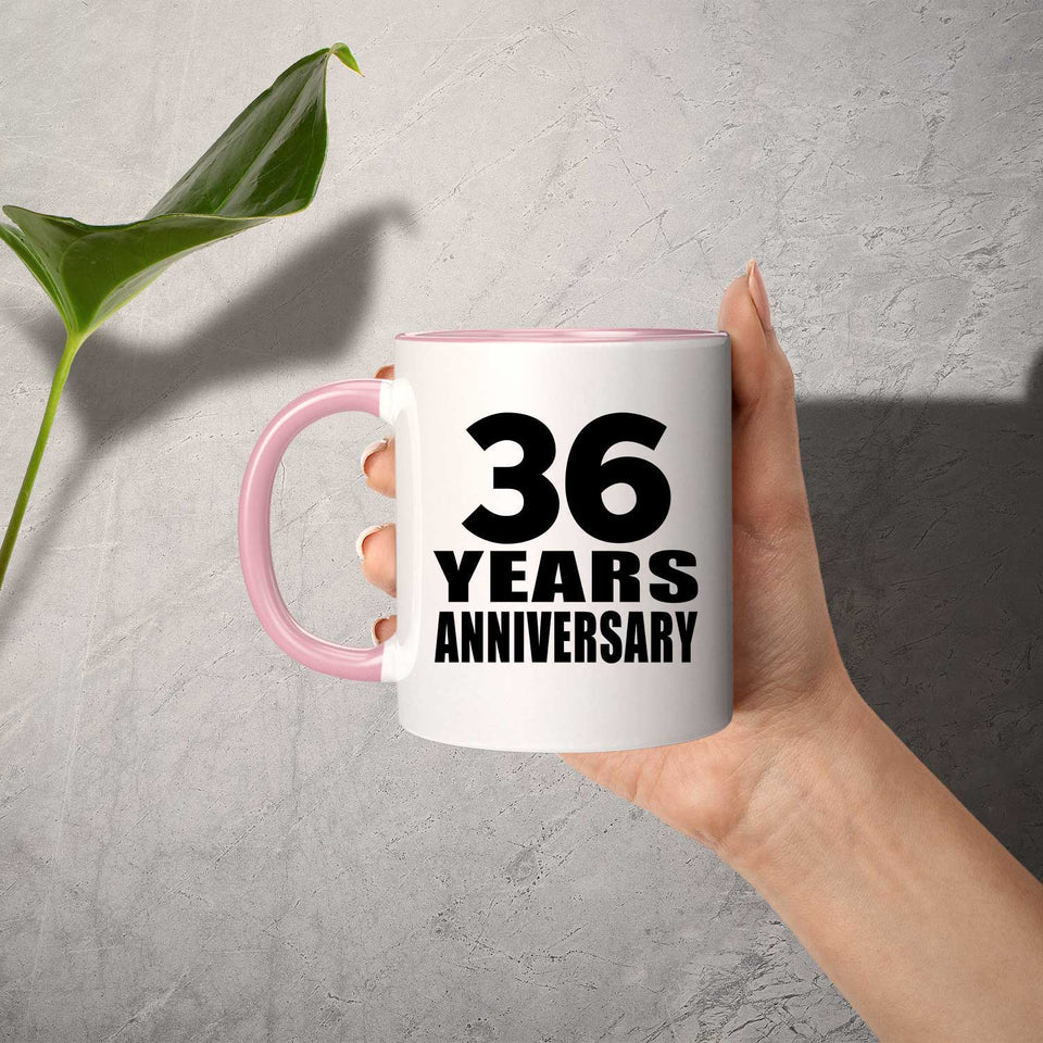 36th Anniversary 36 Years - 11oz Accent Mug Pink