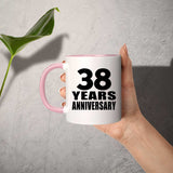 38th Anniversary 38 Years - 11oz Accent Mug Pink