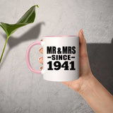 83rd Anniversary Mr & Mrs Since 1941 - 11oz Accent Mug Pink