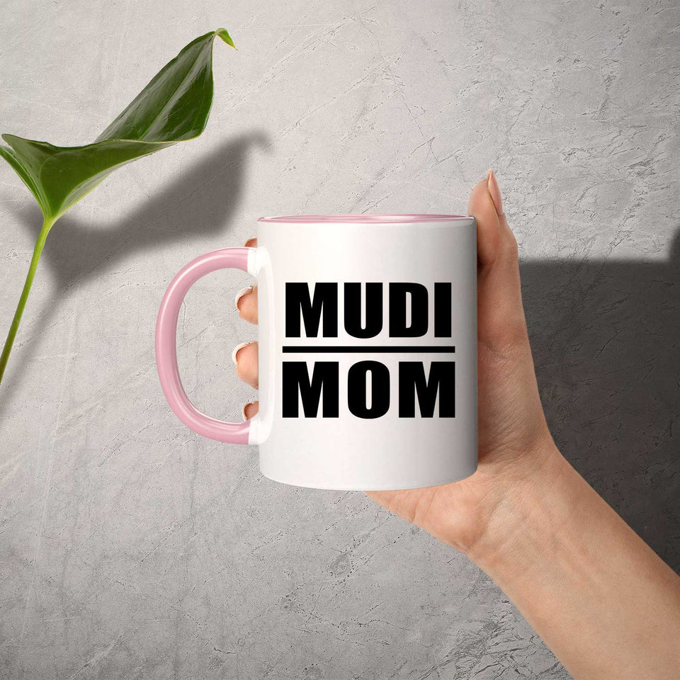 Mudi Mom - 11oz Accent Mug Pink