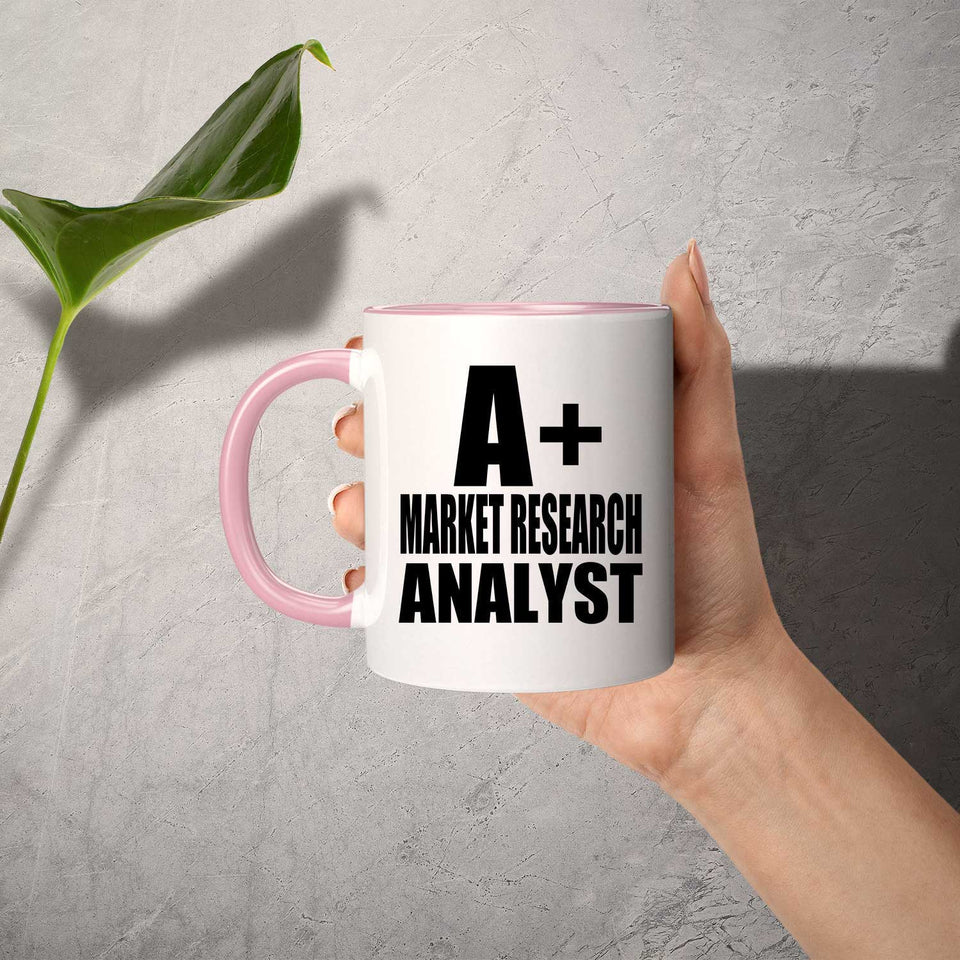 A+ Market Research Analyst - 11oz Accent Mug Pink