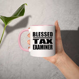 Blessed Tax Examiner - 11oz Accent Mug Pink