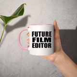 Future Film Editor - 11oz Accent Mug Pink