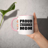 Proud Stockbroker Mom - 11oz Accent Mug Pink