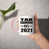 Tax Examiner Established EST. 2021 - 11oz Accent Mug Pink