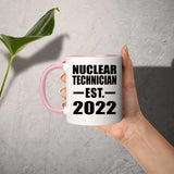 Nuclear Technician Established EST. 2022 - 11oz Accent Mug Pink