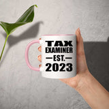 Tax Examiner Established EST. 2023 - 11oz Accent Mug Pink