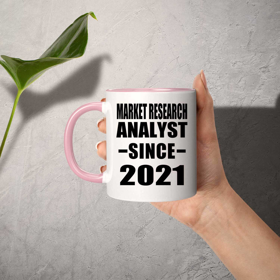 Market Research Analyst Since 2021 - 11oz Accent Mug Pink